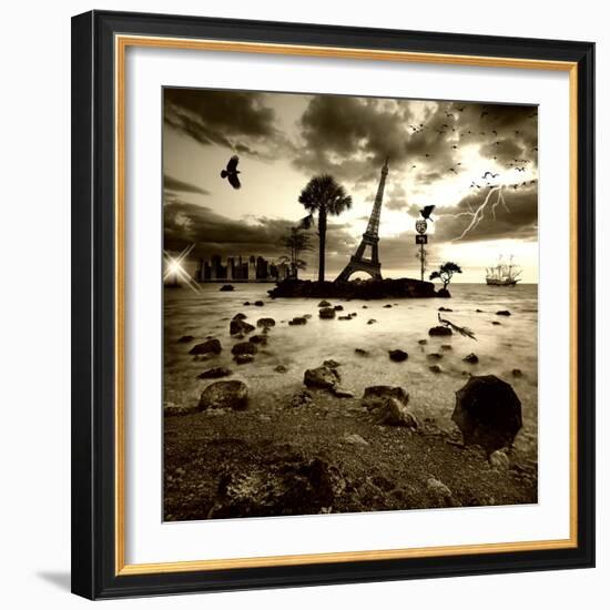 Eiffel Nightmare-Philippe Sainte-Laudy-Framed Photographic Print