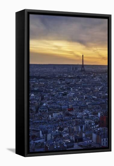 Eiffel, Paris, France, Sunrise, Sunset-Sebastien Lory-Framed Premier Image Canvas