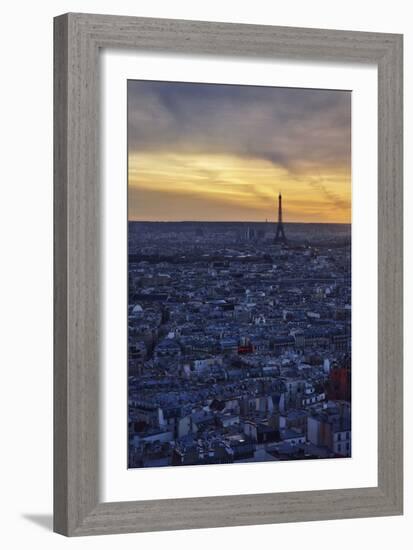 Eiffel, Paris, France, Sunrise, Sunset-Sebastien Lory-Framed Photographic Print