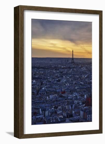 Eiffel, Paris, France, Sunrise, Sunset-Sebastien Lory-Framed Photographic Print