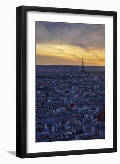 Eiffel, Paris, France, Sunrise, Sunset-Sebastien Lory-Framed Photographic Print