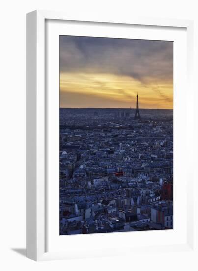 Eiffel, Paris, France, Sunrise, Sunset-Sebastien Lory-Framed Photographic Print