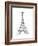 Eiffel Sketch D-OnRei-Framed Art Print