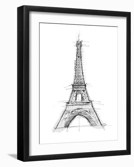 Eiffel Sketch D-OnRei-Framed Art Print