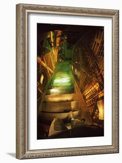 Eiffel Stairs-Sebastien Lory-Framed Photographic Print