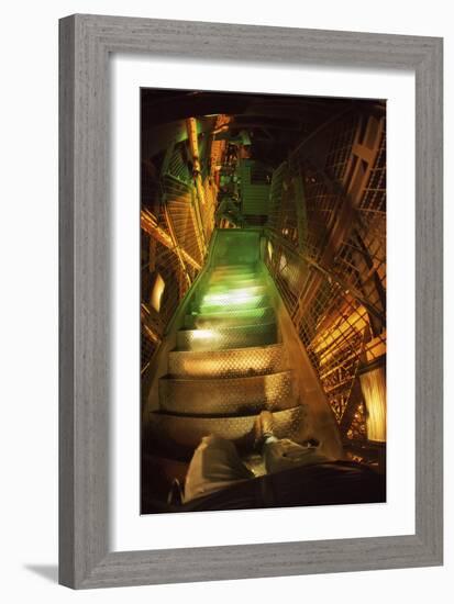 Eiffel Stairs-Sebastien Lory-Framed Photographic Print