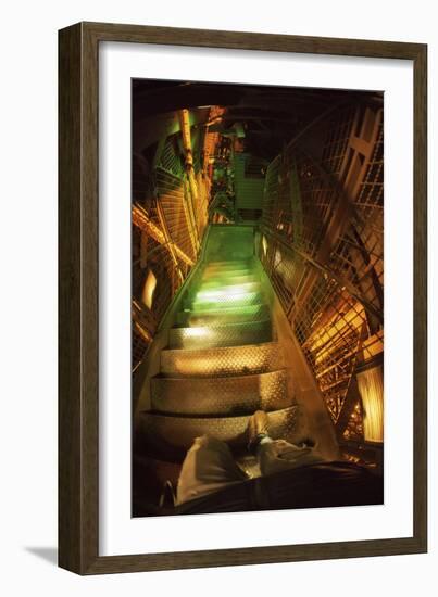 Eiffel Stairs-Sebastien Lory-Framed Photographic Print