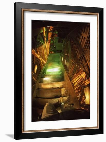 Eiffel Stairs-Sebastien Lory-Framed Photographic Print