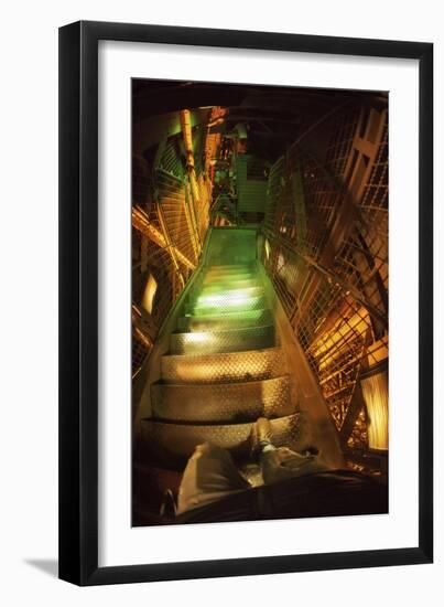 Eiffel Stairs-Sebastien Lory-Framed Photographic Print