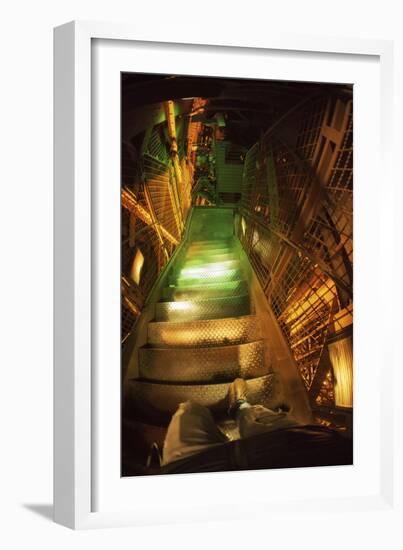 Eiffel Stairs-Sebastien Lory-Framed Photographic Print