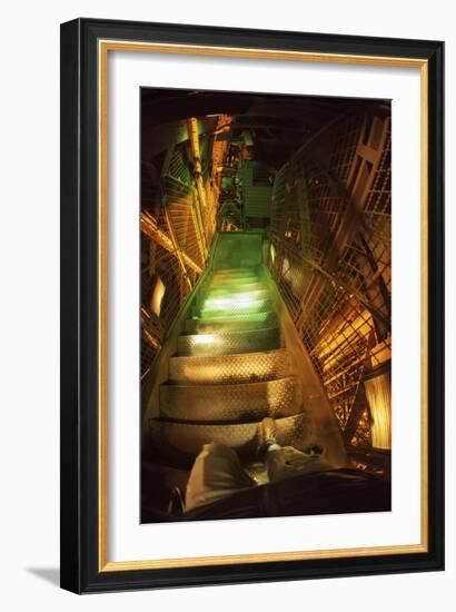Eiffel Stairs-Sebastien Lory-Framed Photographic Print