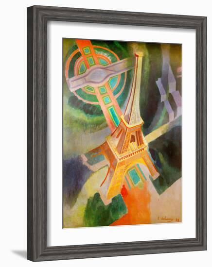 Eiffel Tower, 1928-Robert Delaunay-Framed Giclee Print