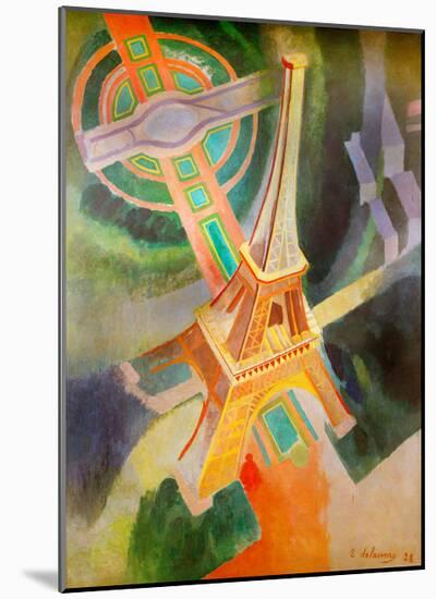 Eiffel Tower, 1928-Robert Delaunay-Mounted Giclee Print