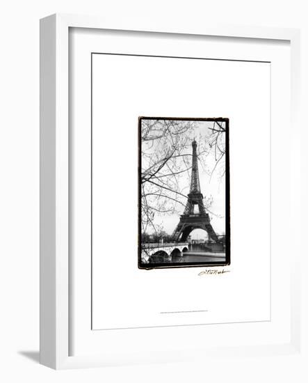 Eiffel Tower Along the Seine River-Laura Denardo-Framed Art Print