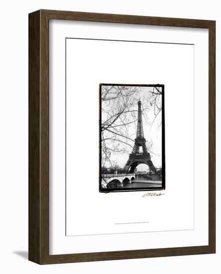 Eiffel Tower Along the Seine River-Laura Denardo-Framed Premium Giclee Print