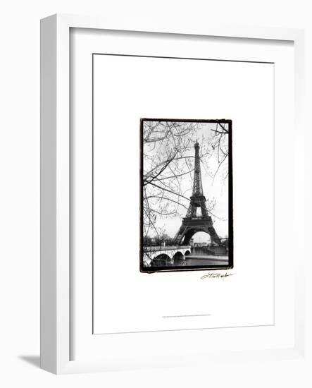 Eiffel Tower Along the Seine River-Laura Denardo-Framed Premium Giclee Print