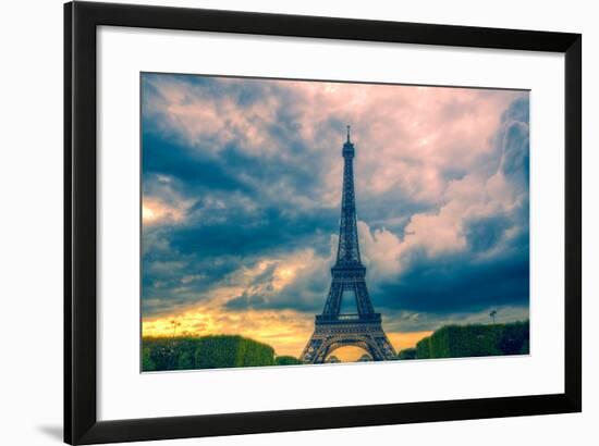 Eiffel Tower and Clouds-harvepino-Framed Photographic Print