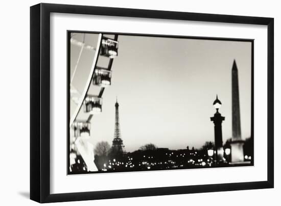 Eiffel Tower and Ferris Wheel, Paris, France-Theo Westenberger-Framed Photographic Print