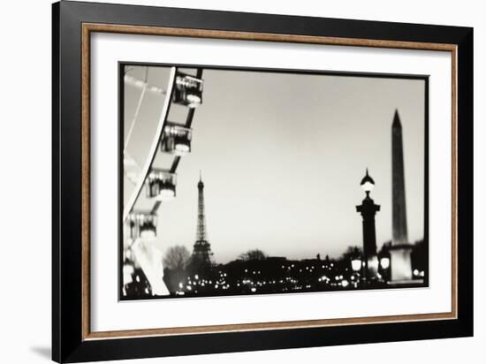 Eiffel Tower and Ferris Wheel, Paris, France-Theo Westenberger-Framed Photographic Print