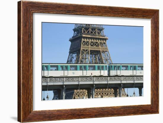 Eiffel Tower and Métro, Paris, France-null-Framed Photographic Print