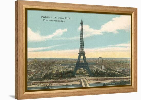 Eiffel Tower and Panoramic View of Paris-null-Framed Stretched Canvas