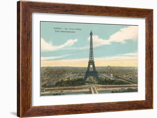 Eiffel Tower and Panoramic View of Paris-null-Framed Art Print