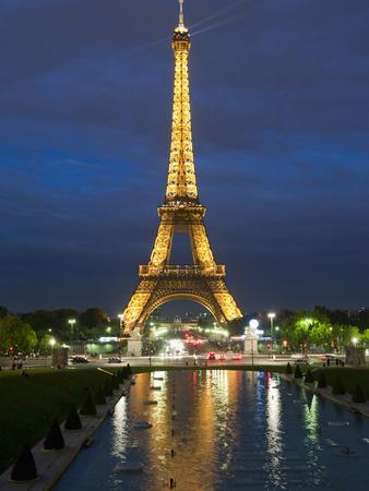 Eiffel Tower And Reflection At Twilight Paris France Europe Photographic Print Richard Nebesky Art Com