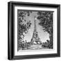 Eiffel Tower and River Seine Monochrome-Melanie Viola-Framed Art Print