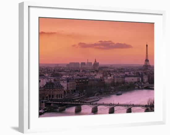 Eiffel Tower and River Seine, Paris, France-Walter Bibikow-Framed Photographic Print