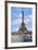 Eiffel Tower and Seine Boat Paris-Cora Niele-Framed Photographic Print
