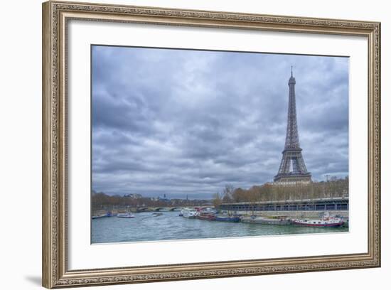 Eiffel Tower and Seine in Paris-Cora Niele-Framed Photographic Print