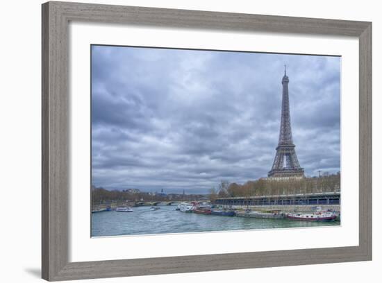 Eiffel Tower and Seine in Paris-Cora Niele-Framed Photographic Print