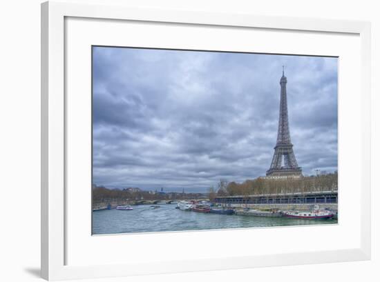 Eiffel Tower and Seine in Paris-Cora Niele-Framed Photographic Print