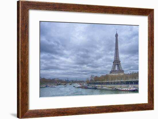 Eiffel Tower and Seine in Paris-Cora Niele-Framed Photographic Print