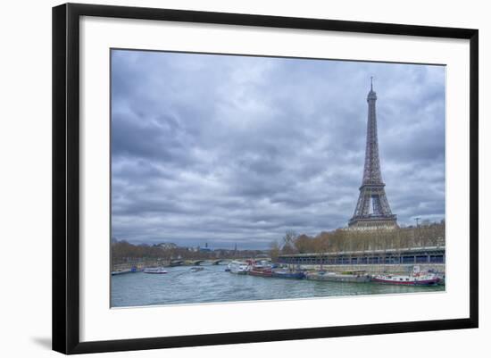 Eiffel Tower and Seine in Paris-Cora Niele-Framed Photographic Print