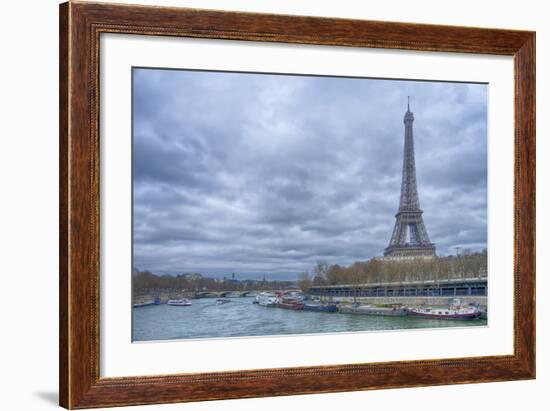 Eiffel Tower and Seine in Paris-Cora Niele-Framed Photographic Print
