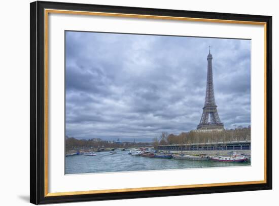 Eiffel Tower and Seine in Paris-Cora Niele-Framed Photographic Print