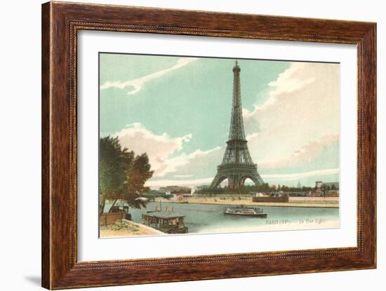 Eiffel Tower and Seine, Paris, France-null-Framed Premium Giclee Print