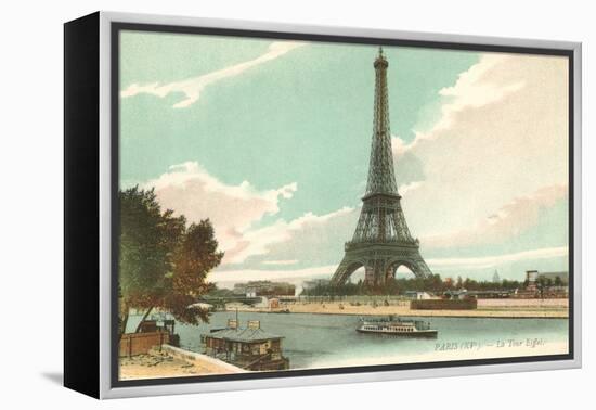 Eiffel Tower and Seine, Paris, France-null-Framed Stretched Canvas