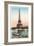 Eiffel Tower and Seine, Paris-null-Framed Premium Giclee Print