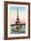 Eiffel Tower and Seine, Paris-null-Framed Premium Giclee Print