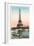 Eiffel Tower and Seine, Paris-null-Framed Premium Giclee Print