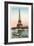 Eiffel Tower and Seine, Paris-null-Framed Premium Giclee Print