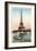 Eiffel Tower and Seine, Paris-null-Framed Premium Giclee Print