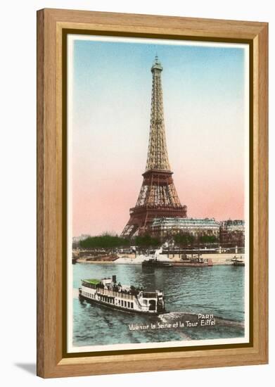 Eiffel Tower and Seine, Paris-null-Framed Stretched Canvas