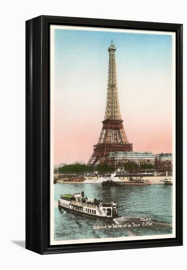 Eiffel Tower and Seine, Paris-null-Framed Stretched Canvas