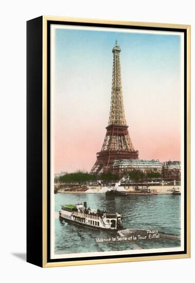 Eiffel Tower and Seine, Paris-null-Framed Stretched Canvas