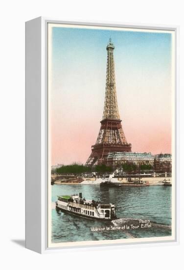 Eiffel Tower and Seine, Paris-null-Framed Stretched Canvas