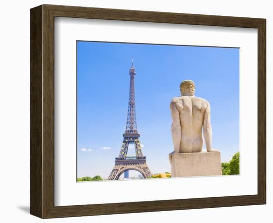 Eiffel Tower and Statue Outside Trocadero-John Harper-Framed Photographic Print