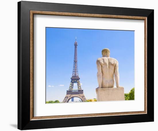 Eiffel Tower and Statue Outside Trocadero-John Harper-Framed Photographic Print